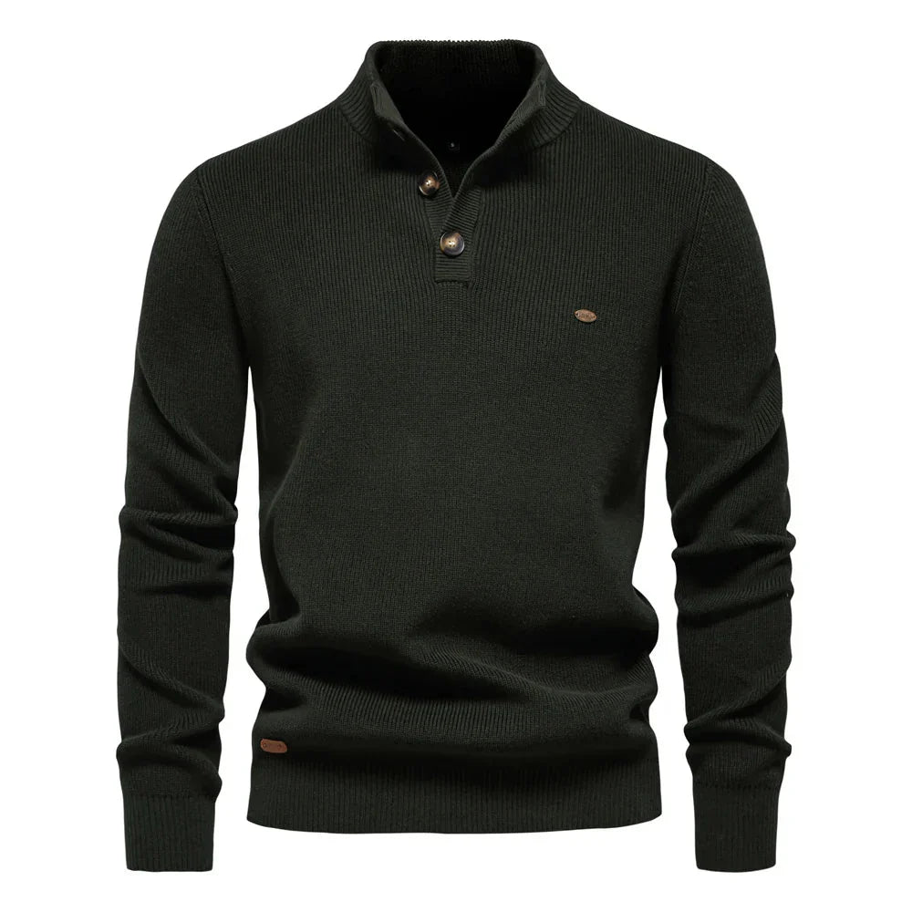Michiel | Heren Trui Met Knoopdesign