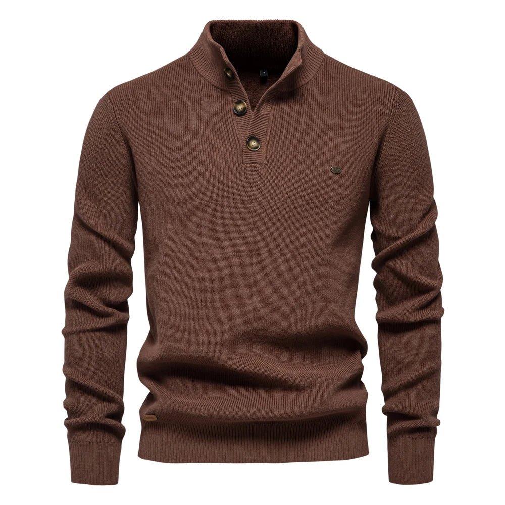 Michiel | Heren Trui Met Knoopdesign