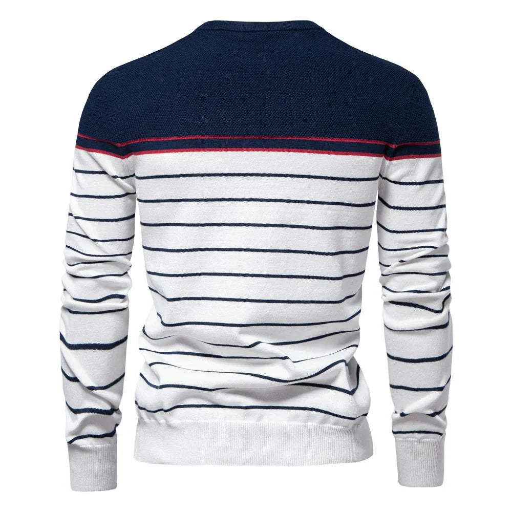 Sebastian | Heren Trui Met Streepdesign